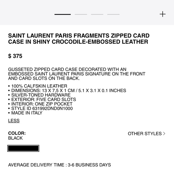 Saint Laurent Card Wallet Black - Picture 5 of 5